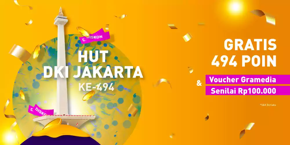 HUT DKI Jakarta ke-494! Dapatkan hadiahmu di sini!