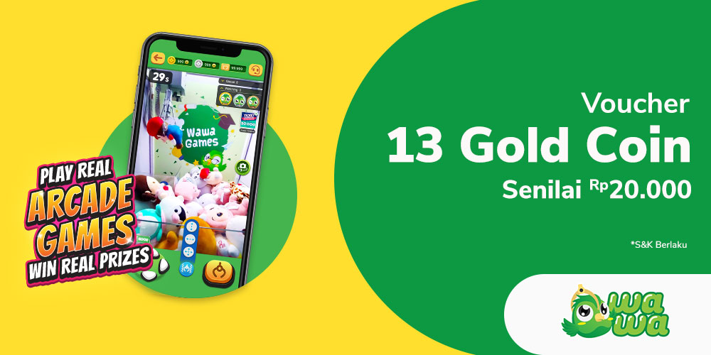 Info Kode Promo WAWA Voucher 13 Gold Coins Di Wawa Games Senilai 