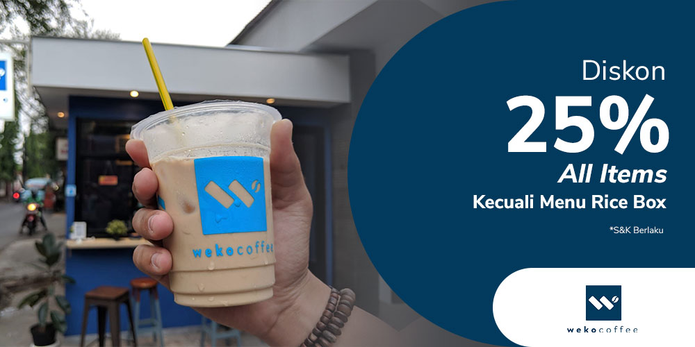 Gambar promo Promo Diskon 25% Weko Coffee dari Weko Coffee