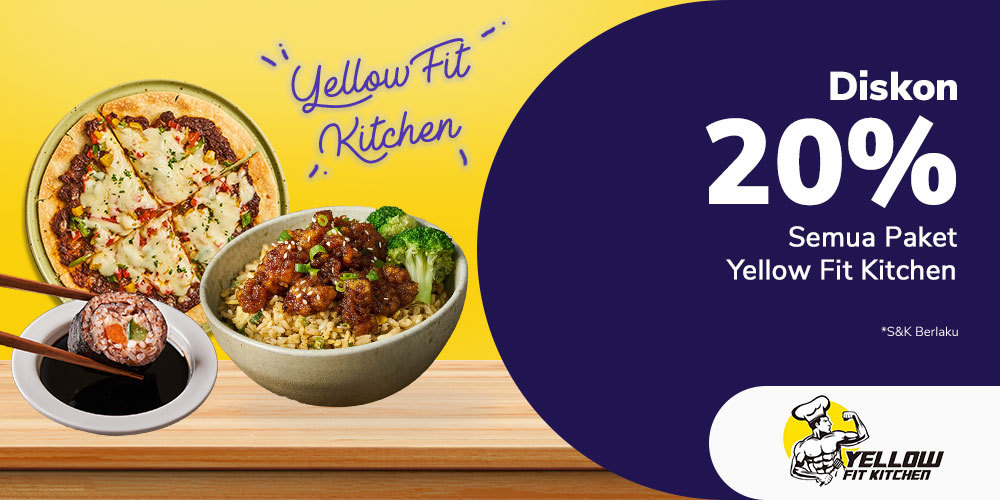 Gambar promo Promo Potongan 20% Yellow Fit Kitchen for All Package dari Yellow Fit Kitchen
