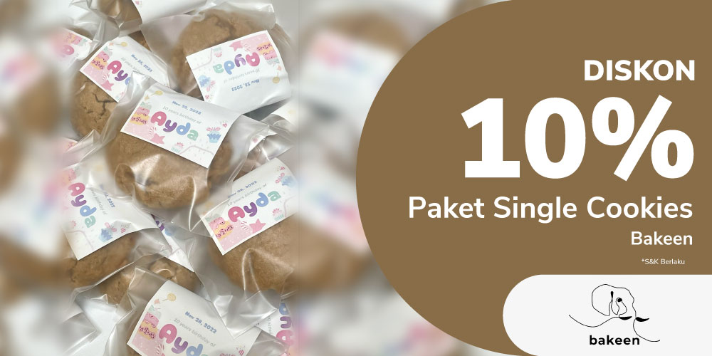 Gambar promo Diskon 10% untuk Paket Singles Cookies Bakeen Cakes dari Bakeen Cakes