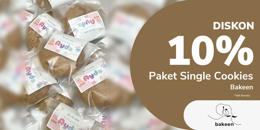 Diskon 10% untuk Paket Singles Cookies Bakeen Cakes
